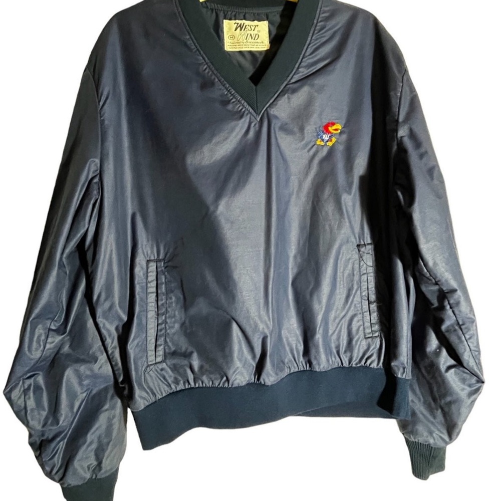 Vintage West Wind Kansas Jayhawk wind/weather pullover.